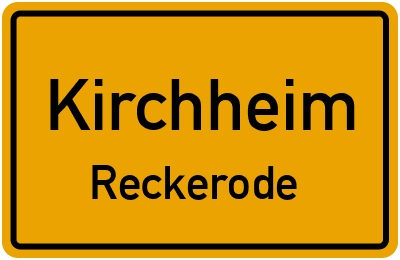 Ortsschild Kirchheim Reckerode