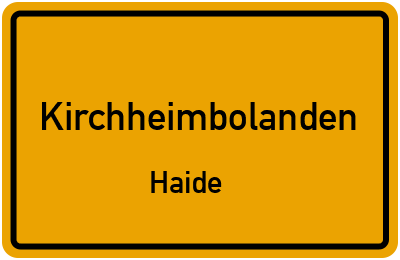 Straßenverzeichnis Kirchheimbolanden Haide