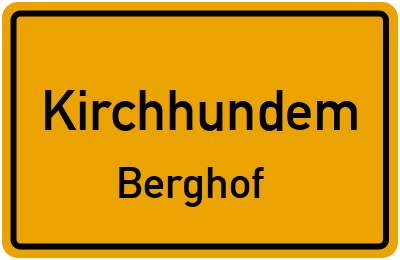 Ortsschild Kirchhundem Berghof