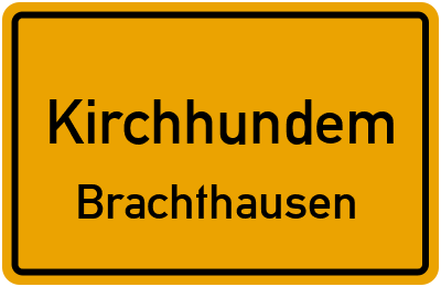 Ortsschild Kirchhundem Brachthausen