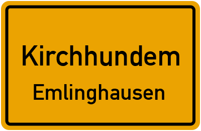 Ortsschild Kirchhundem Emlinghausen