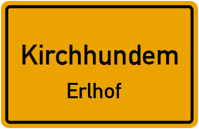 Ortsschild Kirchhundem Erlhof