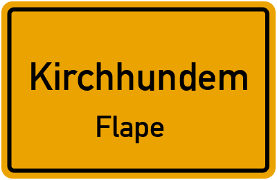 Ortsschild Kirchhundem Flape