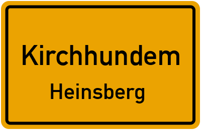 Ortsschild Kirchhundem Heinsberg