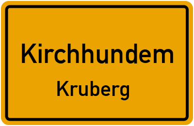 Ortsschild Kirchhundem Kruberg