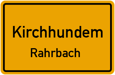 Ortsschild Kirchhundem Rahrbach
