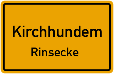 Ortsschild Kirchhundem Rinsecke
