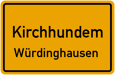 Ortsschild Kirchhundem Würdinghausen