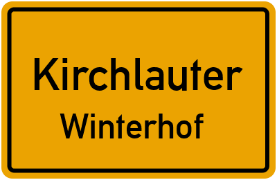 Ortsschild Kirchlauter Winterhof