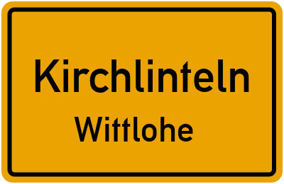 Ortsschild Kirchlinteln Wittlohe
