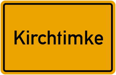 Ortsschild von Gemeinde Kirchtimke in Niedersachsen