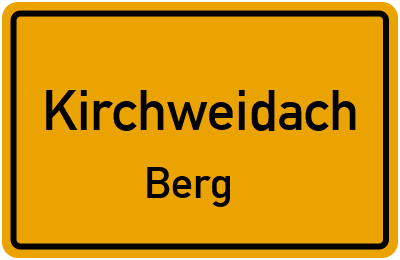 Straßenverzeichnis Kirchweidach Berg