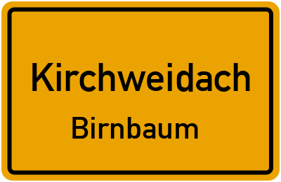 Straßenverzeichnis Kirchweidach Birnbaum