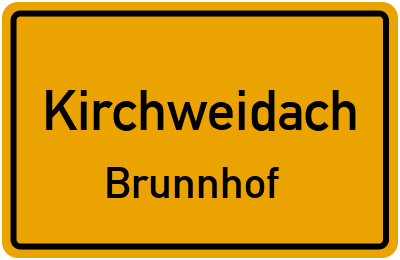 Straßenverzeichnis Kirchweidach Brunnhof