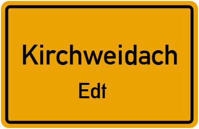 Straßenverzeichnis Kirchweidach Edt