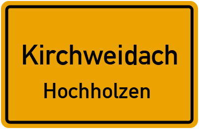 Straßenverzeichnis Kirchweidach Hochholzen