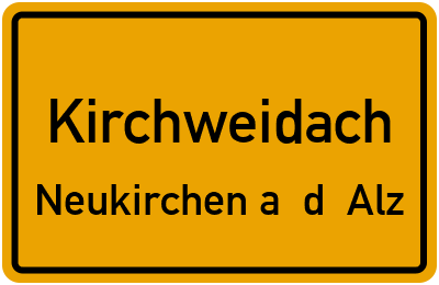 Straßenverzeichnis Kirchweidach Neukirchen a. d. Alz