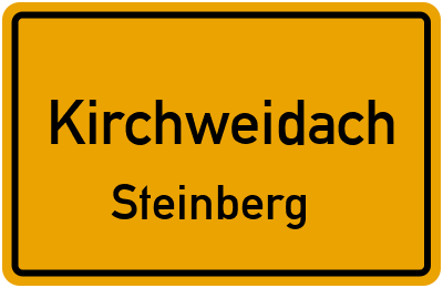 Straßenverzeichnis Kirchweidach Steinberg