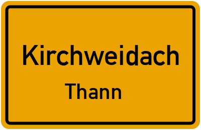 Straßenverzeichnis Kirchweidach Thann