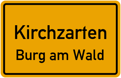 Ortsschild Kirchzarten Burg am Wald