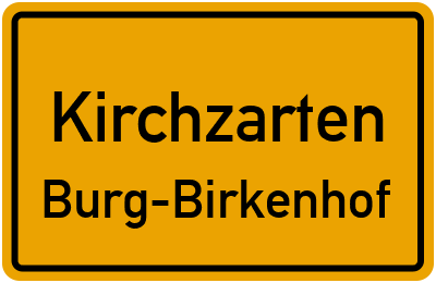 Straßenverzeichnis Kirchzarten Burg-Birkenhof