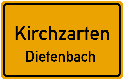 Straßenverzeichnis Kirchzarten Dietenbach