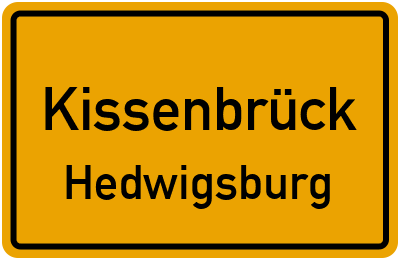 Ortsschild Kissenbrück Hedwigsburg