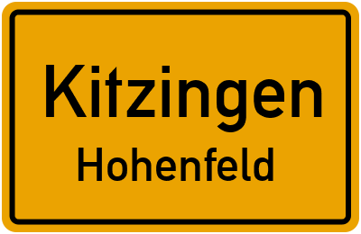 Straßenverzeichnis Kitzingen Hohenfeld