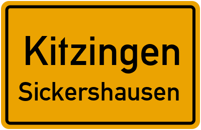 Straßenverzeichnis Kitzingen Sickershausen