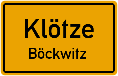 Straßenverzeichnis Klötze Böckwitz