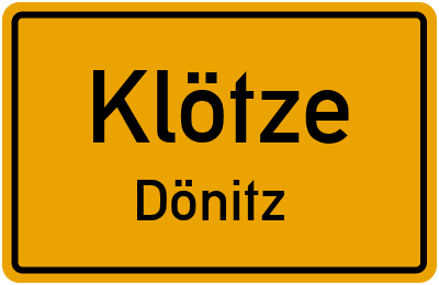 Straßenverzeichnis Klötze Dönitz