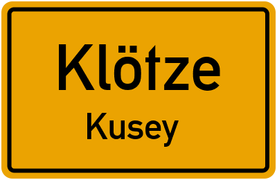 Straßenverzeichnis Klötze Kusey