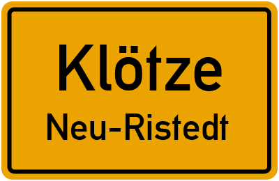 Straßenverzeichnis Klötze Neu-Ristedt