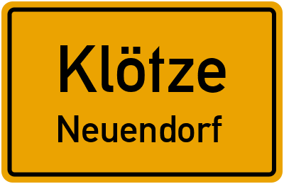 Straßenverzeichnis Klötze Neuendorf