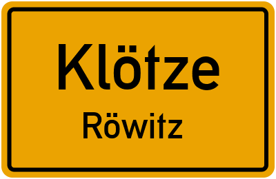 Straßenverzeichnis Klötze Röwitz