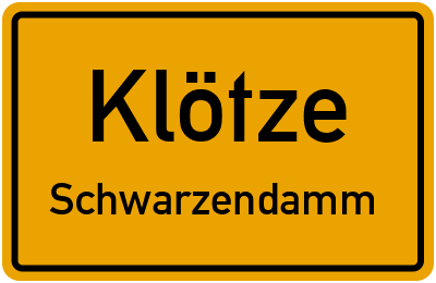 Straßenverzeichnis Klötze Schwarzendamm