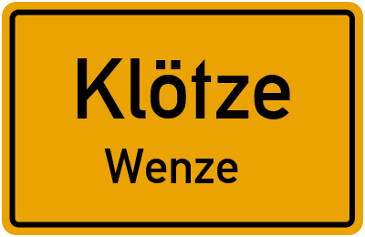 Straßenverzeichnis Klötze Wenze
