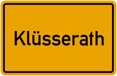 Ortsschild von Gemeinde Klüsserath in Rheinland-Pfalz