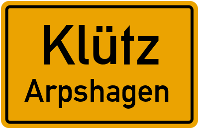 Straßenverzeichnis Klütz Arpshagen