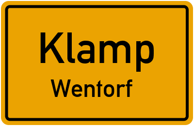 Straßenverzeichnis Klamp Wentorf
