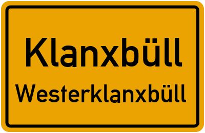 Straßenverzeichnis Klanxbüll Westerklanxbüll