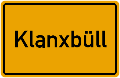 Ortsschild von Gemeinde Klanxbüll in Schleswig-Holstein