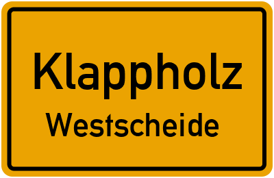 Straßenverzeichnis Klappholz Westscheide