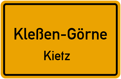 Straßenverzeichnis Kleßen-Görne Kietz