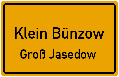 Straßenverzeichnis Klein Bünzow Groß Jasedow