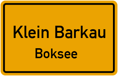 Straßenverzeichnis Klein Barkau Boksee