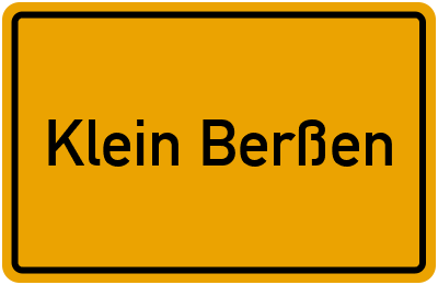 Ortsschild von Gemeinde Klein Berßen in Niedersachsen