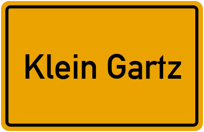 Ortsschild von Gemeinde Klein Gartz in Sachsen-Anhalt