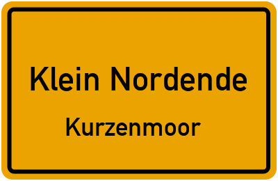 Straßenverzeichnis Klein Nordende Kurzenmoor