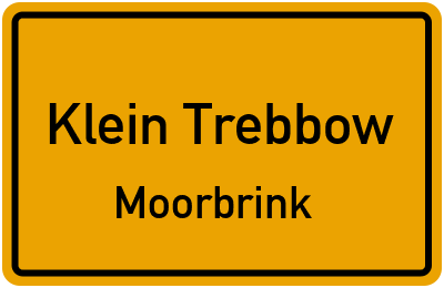 Straßenverzeichnis Klein Trebbow Moorbrink